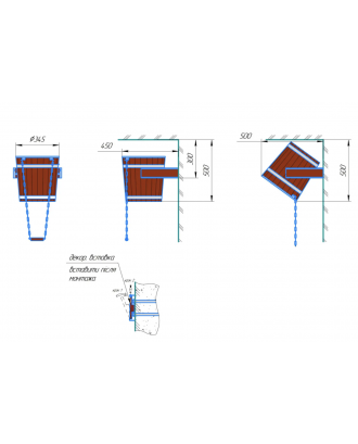 Apsipylimo kibiras - „Thermo Waterfall“ 20 L su nerūdijančio plieno laikikliu ir įdėklu Apsipylimo kubilai