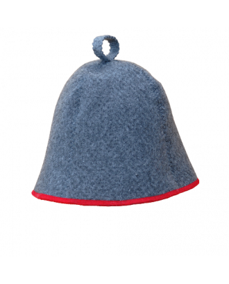 Pirties kepurė - pilka su raudona juostele