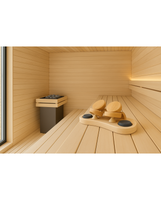 Pogalvis pirčiai Sauflex, 230x170x60 mm, pušis-kedras PIRTIES AKSESUARAI