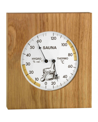 Analoginis pirties termometras, higrometras su ąžuolo rėmu - Dostmann TFA 40.1051.01