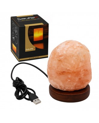 SAUFLEX Himalajų druskos lempa, natūralios formos, 1-2 kg, USB PIRTIES AKSESUARAI