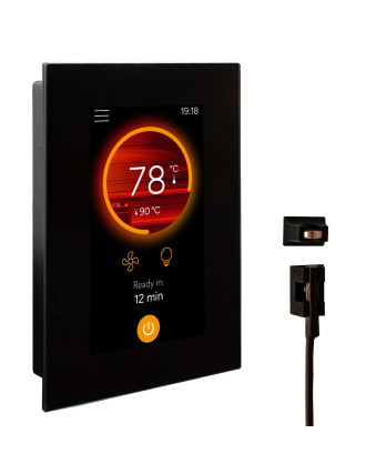 Elektrinės pirties krosnelės valdymo pulto atnaujinimo rinkinys - Harvia Fenix FX002XW Wifi su jutikliniu ekranu ir durų jutikliu VALDYMO PULTAI