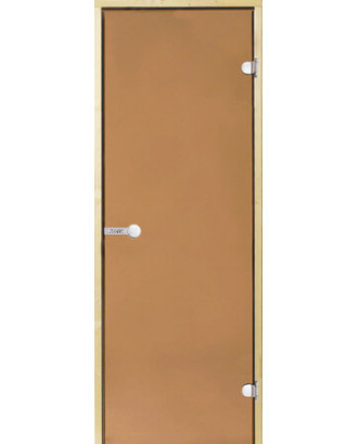 HARVIA pirties durys 80x190cm bronza, 8mm, 2 vyriai, drebulė