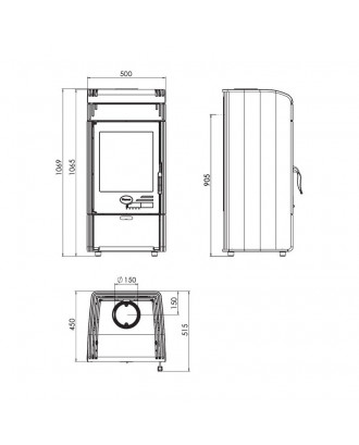 Ketaus krosnelė Vesta 9 kW ŠILDYMO KROSNYS