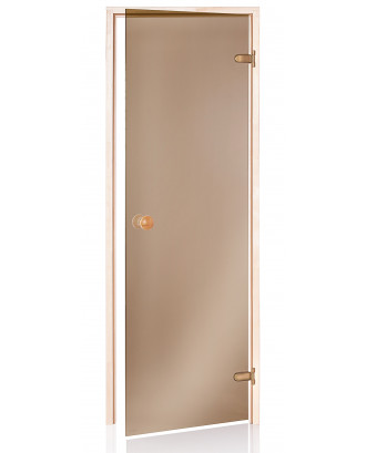 Pirties durys Ad Standart, drebulė, bronza stiklas 70x200cm