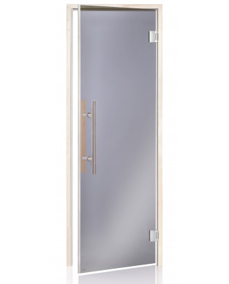 Pirties durys Ad LUX, drebulė, pilkas stiklas 70x200cm