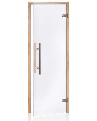 Pirties durys Ad Premium Light, alksnis, skaidrus stiklas 80x200 cm
