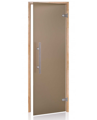 Pirties durys Ad Premium Light, alksnis, bronzinis  matinis stiklas 80x200 cm PIRTIES DURYS