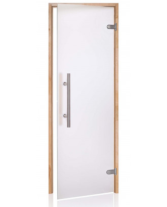 Pirties durys Ad Premium Light, alksnis, skaidrus matinis stiklas 70x190cm