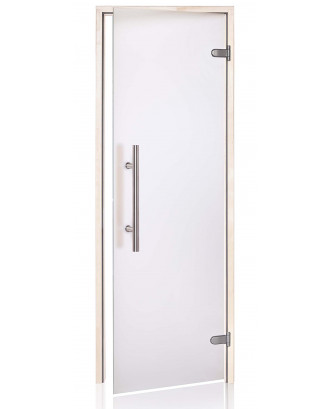 Pirties durys Ad Premium Light, drebulė, skaidrus matinis stiklas 80x200 cm