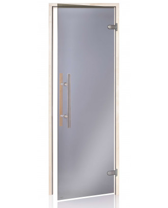 Pirties durys Ad Premium Light, drebulė, pilkas stiklas, 70x190 cm