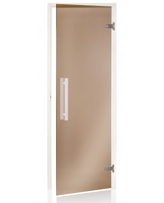 Pirties durys, Ad white, drebulės, bronza, 80x190cm