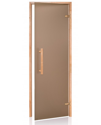 Pirties durys Ad Natural, alksnis, bronzinis matinis stiklas, 90x210cm