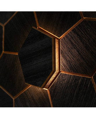 Dekoratyvinis elementas Royal Black Thermo, abachi, LED PIRTIES IR HAMAMO APŠVIETIMAS