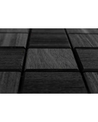 Dekoratyvinė apdailos plokštė Square Black Thermo, abachi PIRTIES MEDIENA