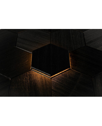 Dekoratyvinis elementas Hexa Black, abachi, LED PIRTIES IR HAMAMO APŠVIETIMAS